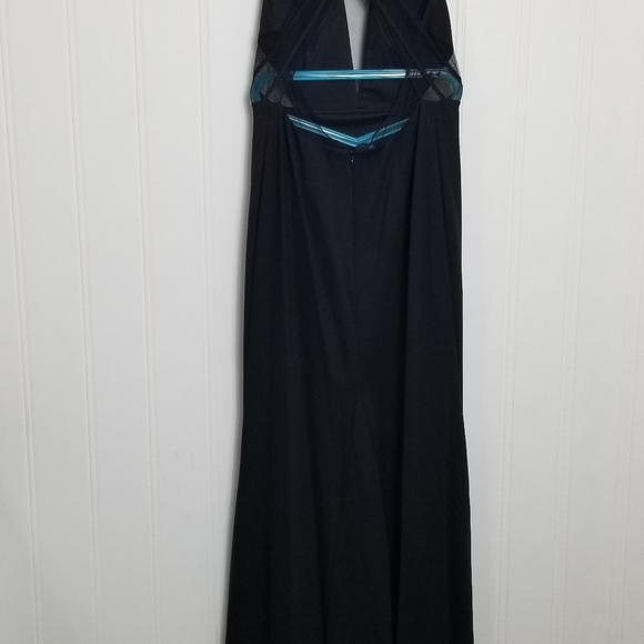Adrianna Papell Navy Crisscross Back Maxi Dress - Picture 9 of 16